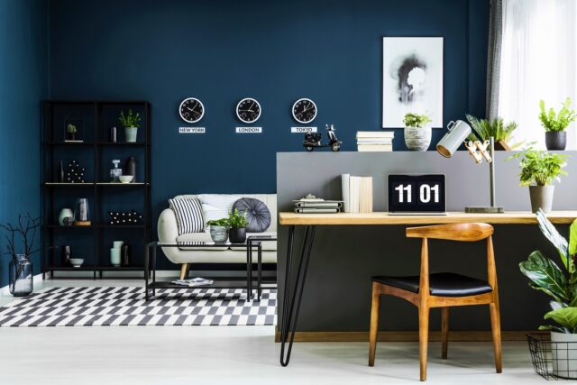 Navy Blue Home Office Ideas To Boost Productivity – Marina View Homes